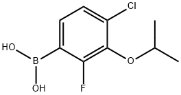 4-클로로-2-플루오로-3-이소프로폭시페닐보론산 구조식 이미지
