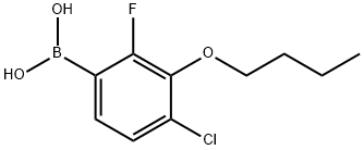 3-부톡시-4-클로로-2-플루오로페닐보론산 구조식 이미지