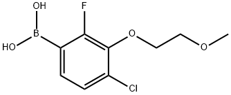 4-클로로-2-플루오로-3-(2-메톡시에톡시)페닐보론산 구조식 이미지