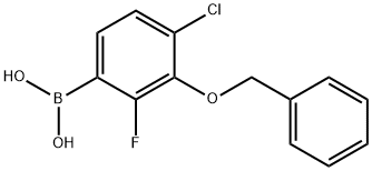 3-Benzyloxy-4-chloro-2-fluorophenylboronic acid Structure