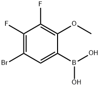 5-브로모-3,4-디플루오로-2-메톡시페닐보론산 구조식 이미지