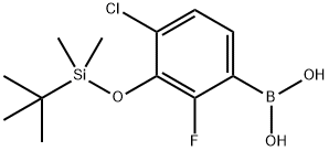 3-(t-부틸디메틸실릴옥시)-4-클로로-2-플루오로페닐보론산 구조식 이미지