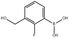 2-플루오로-3-히드록시메틸페닐보론산 구조식 이미지