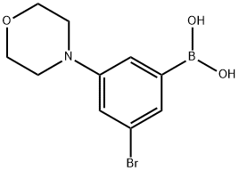 3-Bromo-5-morpholinophenylboronic acid Structure