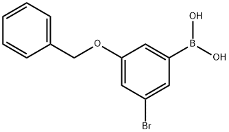 3-(벤질옥시)-5-브로모페닐보론산 구조식 이미지