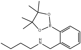 N-[2-(4,4,5,5-Tetramethyl-1,3,2-dioxaborolan-2-yl)benzyl]butan-1-amine Structure