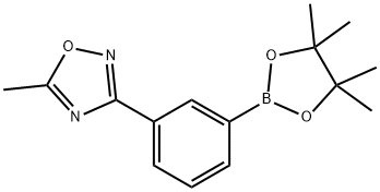 5-Methyl-3-(3-(4,4,5,5-tetramethyl-1,3,2-dioxaborolan-2-yl)phenyl)-1,2,4-oxadiazole 구조식 이미지