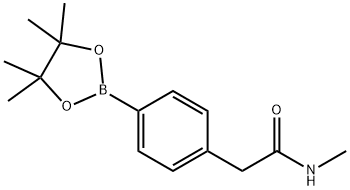 N-Methyl-2-(4-(4,4,5,5-tetramethyl-1,3,2-dioxaborolan-2-yl)phenyl)acetamide 구조식 이미지