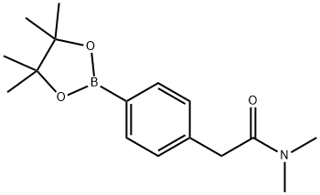 N,N-Dimethyl-2-(4-(4,4,5,5-tetramethyl-1,3,2-dioxaborolan-2-yl)phenyl)acetamide 구조식 이미지