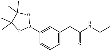 N-Ethyl-2-[3-(4,4,5,5-tetramethyl-1,3,2-dioxaborolan-2-yl)phenyl]acetamide 구조식 이미지