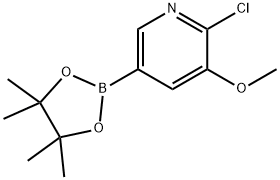 2-Chloro-3-methoxy-5-(4,4,5,5-tetramethyl-1,3,2-dioxaborolan-2-yl)pyridine Structure