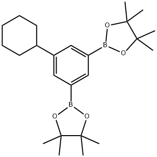 2,2'-(5-Cyclohexyl-1,3-phenylene)bis(4,4,5,5-tetramethyl-1,3,2-dioxaborolane) Structure