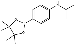 N-이소프로필-4-(4,4,5,5-테트라메틸-1,3,2-디옥사보롤란-2-일)아닐린 구조식 이미지