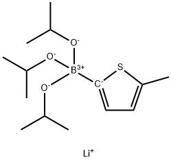 리튬트리이소프로필2-티오페닐보레이트 구조식 이미지