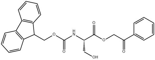N-(9-Fluorenylmethoxycarbonyl)-L-serine Phenacyl Ester 구조식 이미지