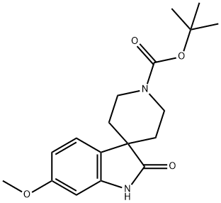 1'-Boc-1,2-Dihydro-6-methoxy-2-oxo-spiro[3H-indole-3,4'-piperidine] Structure