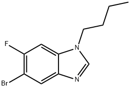 5-브로모-1-부틸-6-플루오로-1H-벤조[d]이미다졸 구조식 이미지