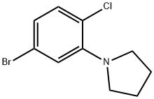 4-Bromo-1-chloro-2-pyrrolidinobenzene Structure