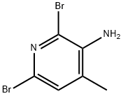3-아미노-2,6-디브로모-4-메틸피리딘 구조식 이미지