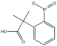 2-메틸-2-(2-니트로페닐)프로판산 구조식 이미지