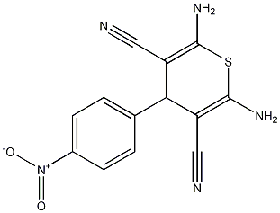 4-(4-Nitrophenyl)-2,6-diamino-4H-thiopyran-3,5-dicarbonitrile Structure