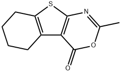 5,6,7,8-tetrahydro-2-methyl-4H-[1]benzothieno[2,3-d][1,3]oxazin-4-one 구조식 이미지