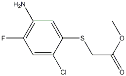 Methyl 2-[(5-amino-2-chloro-4-fluorophenyl)thio]acetate Structure