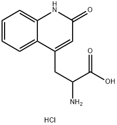 alpha-Amino-1,2-dihydro-2-oxo-4-quinolinepropanoic acid hydrochloride Structure