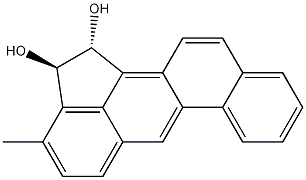 Benz(J)aceanthrylene-1,2-diol, 1,2-dihydro-3-methyl-, (1R-trans)- 구조식 이미지