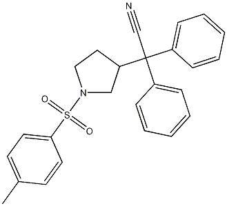 1-토실-a,a-디페닐-3-피롤리딘아세토니트릴 구조식 이미지