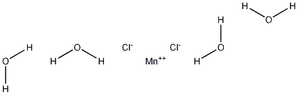Manganese(II) chloride tetrahydrate 구조식 이미지