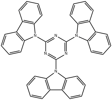 2,4,6-Tri(9H-carbazol-9-yl)-1,3,5-triazine 구조식 이미지