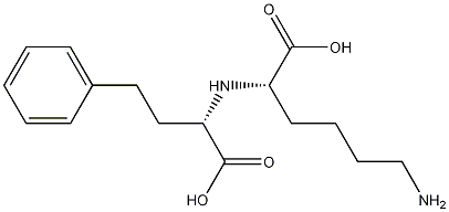 N2-(S)-1-Carboxy-3-phenylpropyl-L-lysine 구조식 이미지