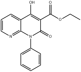 ethyl 4-hydroxy-2-oxo-1-phenyl-1,2-dihydro-1,8-naphthyridine-3-carboxylate 구조식 이미지