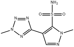 1-Methyl-4-(2-methyl-2H-tetrazol-5-yl)-1H-pyrazole-5-sulfonamide 구조식 이미지