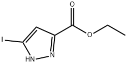 에틸5-요오도-1H-피라졸-3-카르복실레이트 구조식 이미지