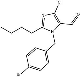 N-(4-Bromobenzyl)-2-butyl-4-chloro-1H-imidazole-5-carboxyaldehyde 구조식 이미지