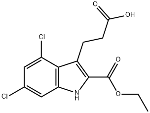 4,6-Dichloro-2-(ethoxycarbonyl)-1H-indole-3-propanoic acid Structure