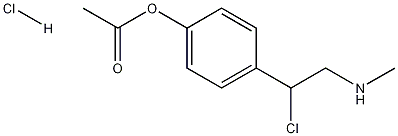 4-[1-Chloro-2-(methylamino)ethyl]phenyl Acetate Hydrochloride Structure