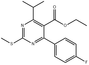 Ethyl 4-(4-Fluorophenyl)-6-isopropyl-2-methylthiopyrimidine-5-carboxylate Structure