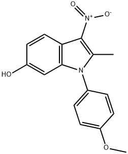 1-(4-Methoxyphenyl)-2-methyl-3-nitro-1H-indol-6-ol 구조식 이미지