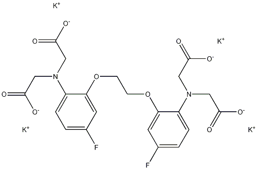 N,N'-[1,2-에탄디일비스[옥시(4-플루오로-2,1-페닐렌)]]비스[N-(카르복시메틸)글리신]사칼륨염 구조식 이미지