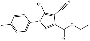 Ethyl5-amino-4-cyano-1-p-tolylpyrazole-3-carboxylate Structure