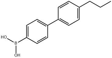(4'-Propyl[1,1'-biphenyl]-4-yl)-boronic acid 구조식 이미지