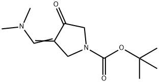 (E)-TERT-BUTYL 3-((DIMETHYLAMINO)METHYLENE)-4-OXOPYRROLIDINE-1-CARBOXYLATE Structure