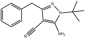 5-Amino-1-tert-butyl-3-phenylmethyl-4-cyanopyrazole Structure
