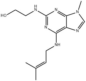 2-(2-HYDROXYETHYLAMINO)-6-(ISOPENT-2-ENYLAMINO)-9-METHYLPURINE Structure