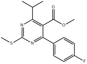 Methyl 4-(4-Fluorophenyl)-6-isopropyl-2-(methylthio)pyrimidine-5-carboxylate Structure