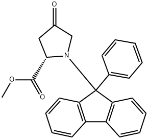 (2S)-4-Oxo-1-(9-phenylfluorenyl)-proline Methyl Ester Structure