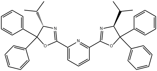 2,6-Bis[(4S)-4,5-dihydro-4-(1-methylethyl)-5,5-diphenyl-2-oxazolyl]pyridine Structure